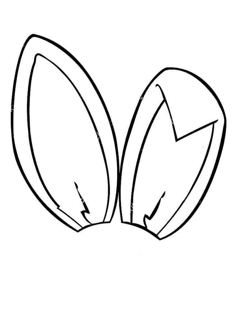 Easter bunny ears coloring pages