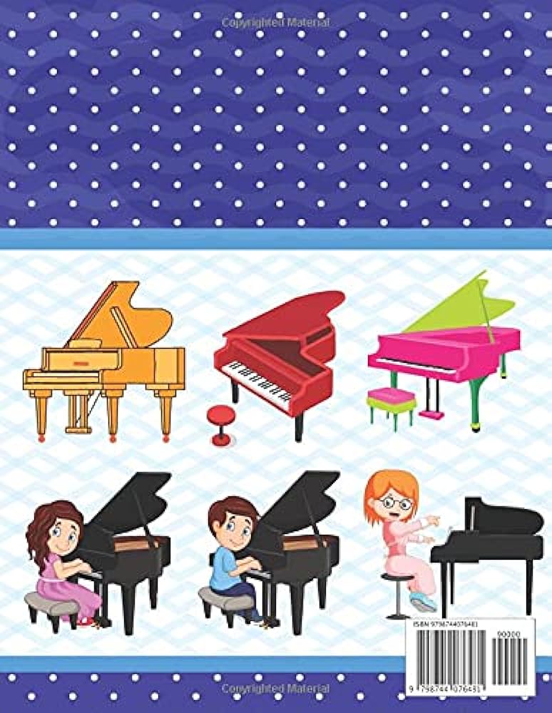 Piano coloring book for kids piano drawing coloring activity book awesome piano coloring pages for kids boys and girls musical instruments coloring book for kids boys girls toddlers publication vasherabell