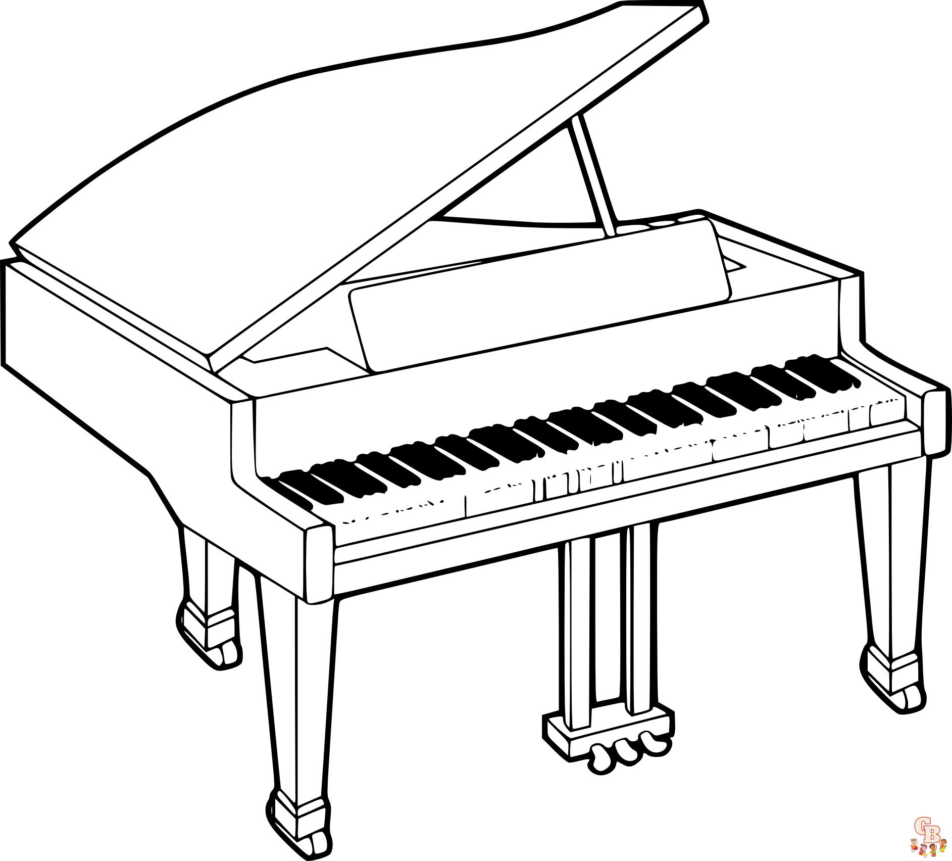 Piano coloring pages