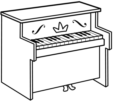 Piano coloring page free printable coloring pages