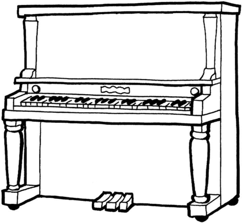 Piano coloring page free printable coloring pages