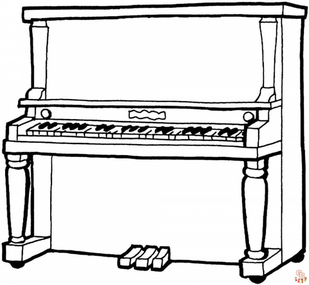 Piano coloring pages