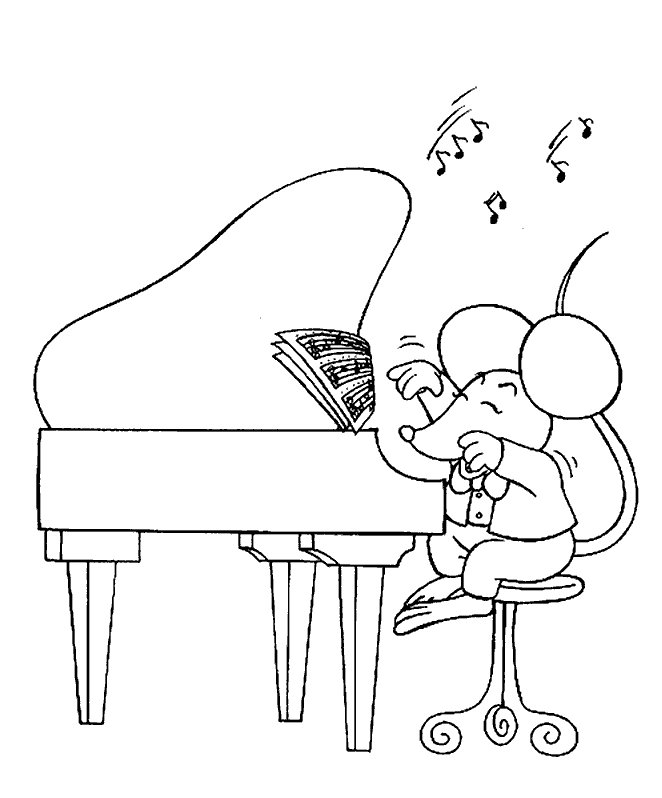 Piano coloring pages