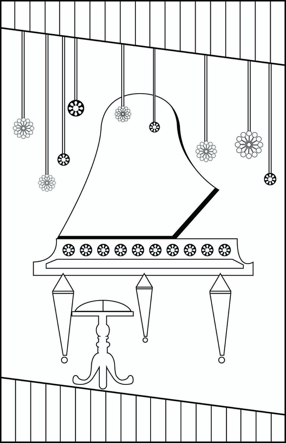 Winter piano coloring page â leila viss pk