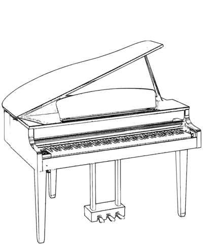 Grand piano coloring page free printable coloring pages