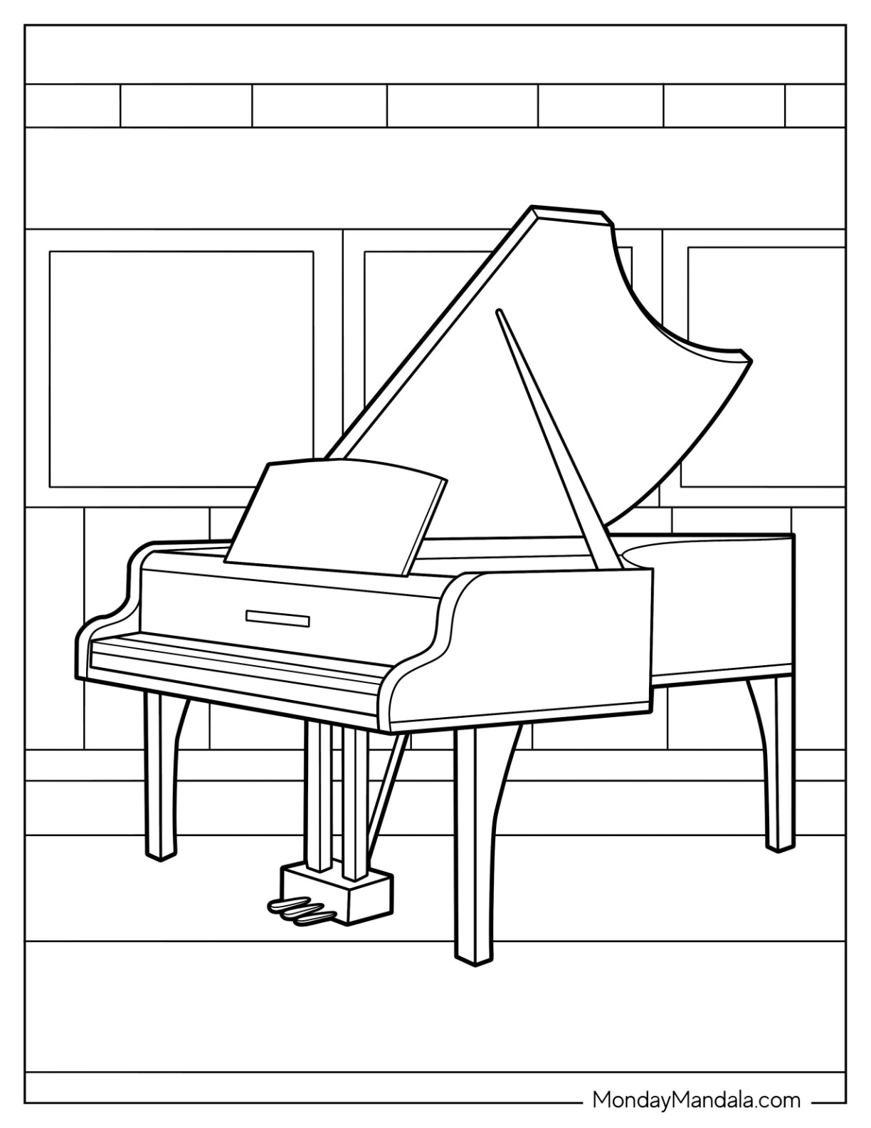 Music coloring pages free pdf printables