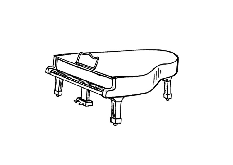 Coloring page grand piano