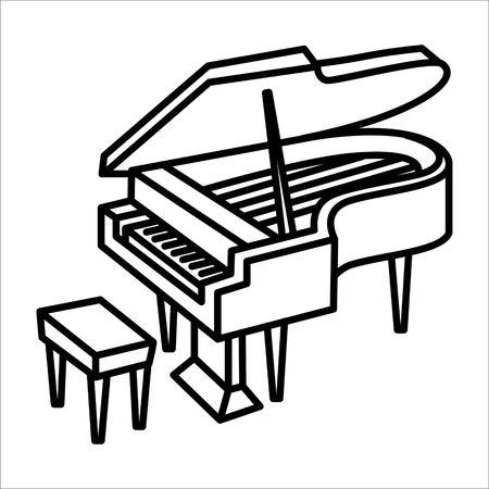 Piano coloring pages stock vector illustration and royalty free piano coloring pages clipart