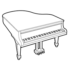 Beautiful piano coloring pages for your little one