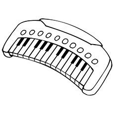 Beautiful piano coloring pages for your little one