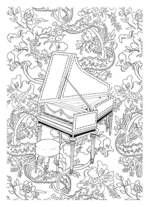 Piano coloring pages