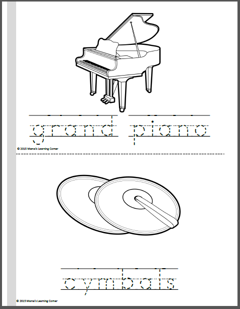 Orchestra coloring pages