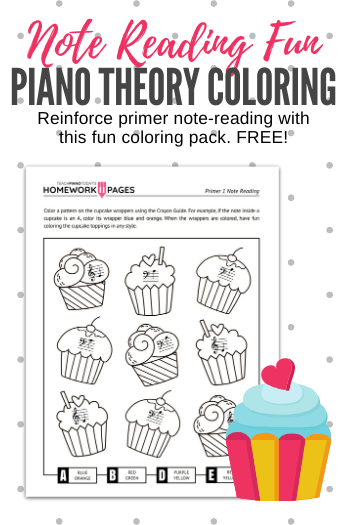 Cupcake note reading coloring pages inspired by trevors birthday