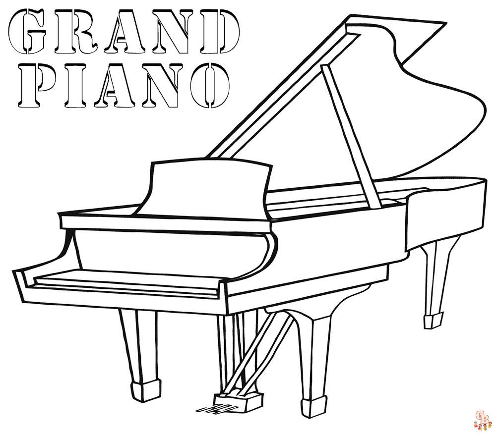 Piano coloring pages