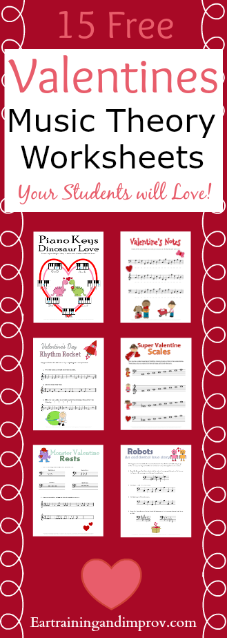 Valentines day music worksheets