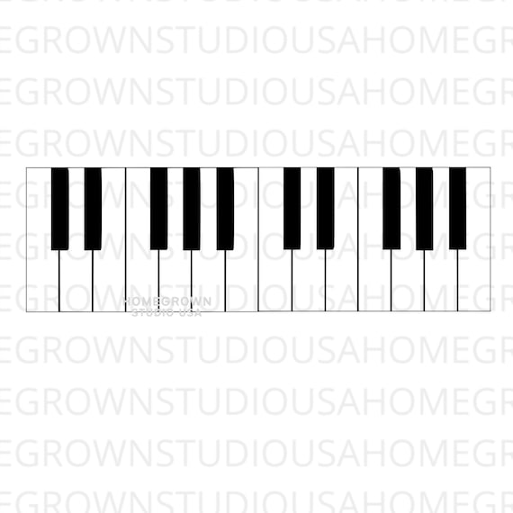Piano keys svg piano keyboard svg music clipart files mercial use svg dxf eps png jpg instant download for cricut or silhouette instant download