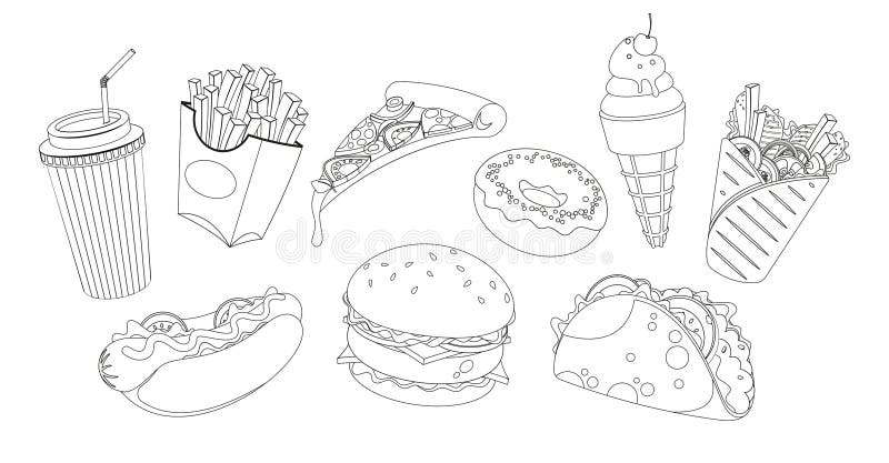 Taco coloring stock illustrations â taco coloring stock illustrations vectors clipart