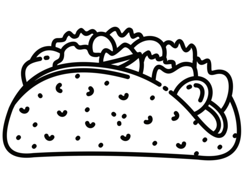 Burrito coloring page free printable coloring pages