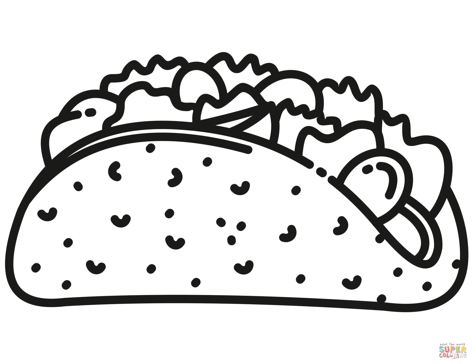 Burrito coloring page free printable coloring pages