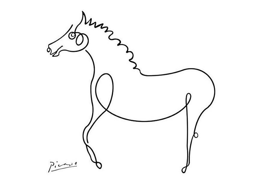 Horse drawing by pablo picasso