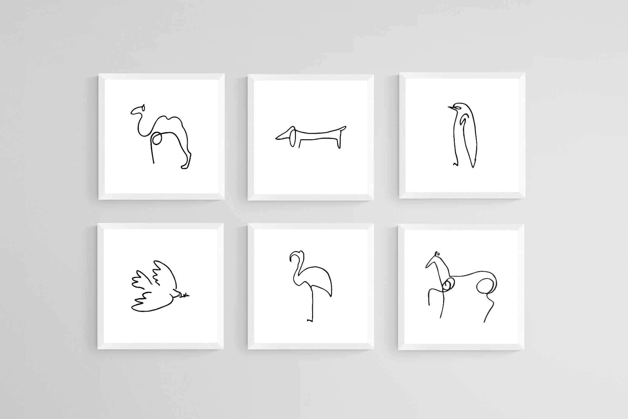 Picasso animal sketches wall art âï canvas framed many sizes