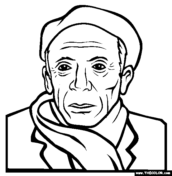 Pablo picasso coloring page free pablo picasso online coloring