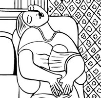 Anti stress coloring pages picasso