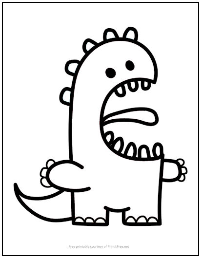 Picasso dinosaur coloring page print it free