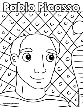 Picasso portrait coloring page by primary painters tpt