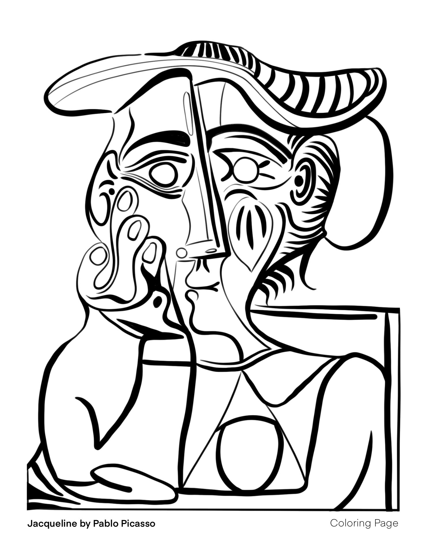 Best picasso art coloring pages printable pdf for free at