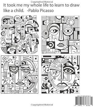 Picasso style coloring book unstructured