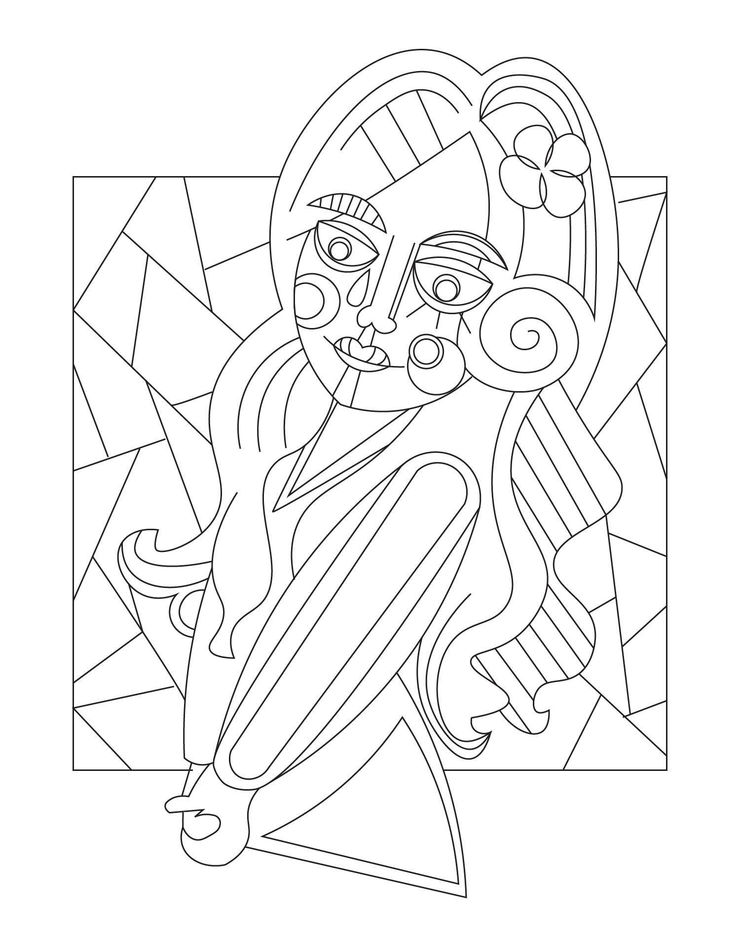 Best picasso art coloring pages printable pdf for free at