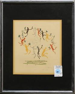 Pablo picasso three dancing figures drawing