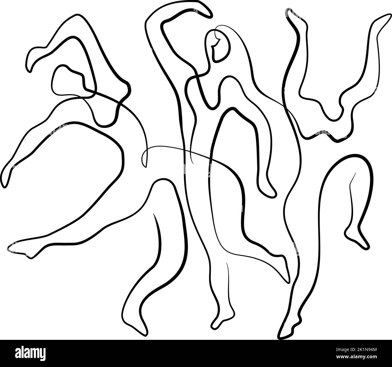 Dancing figures cut out stock images pictures