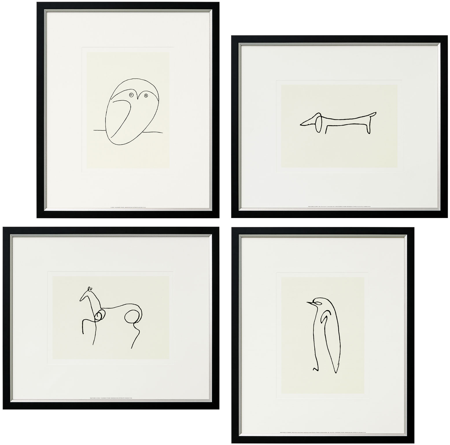 Buy animal pictures in a set framed by pablo picasso ars mundi