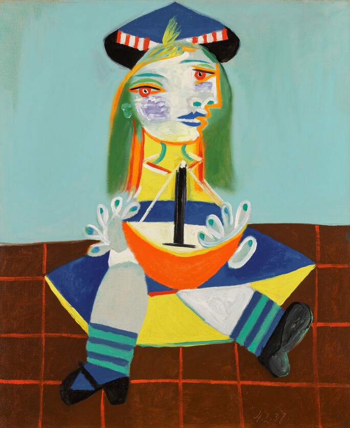 Picassos joyful tender portrait of his daughter maya â born in secrecy to his greatest love â es to auction with an estimate of