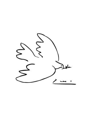 Peace dove by picasso coloring page from doves category select from printable crafts of cartoons nature animals bibâ peace art pablo picasso serigraph