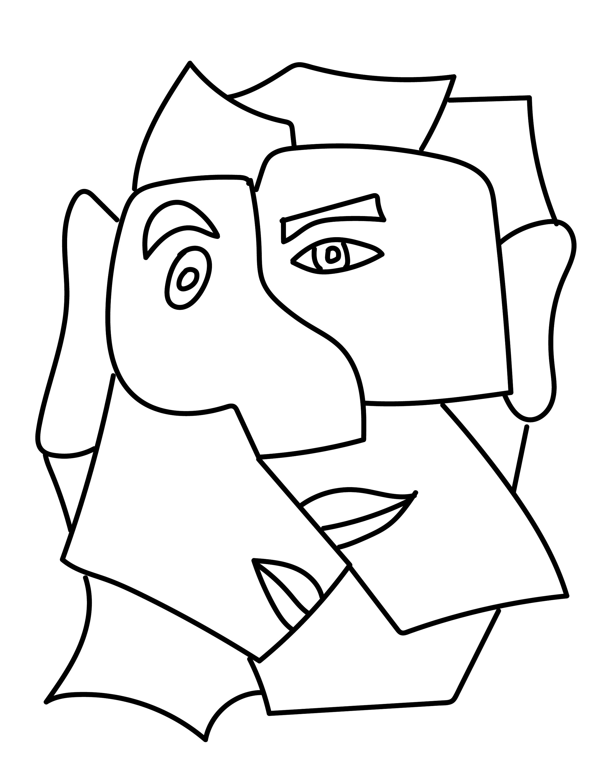 Cubism coloring pages