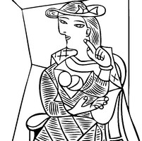 Anti stress coloring pages picasso