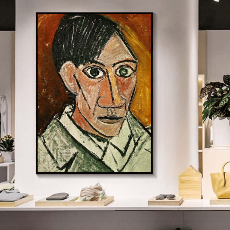 Pablo picasso self portrait printed on canvas â