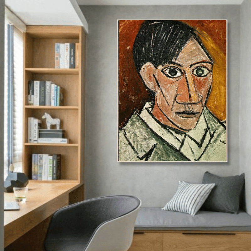 Pablo picasso self portrait printed on canvas â