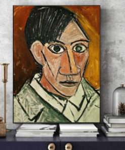 Pablo picasso self portrait printed on canvas â