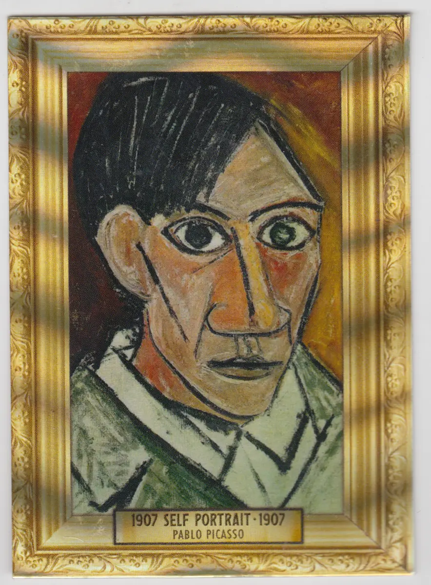 Super break pieces of the past self portrait by picasso card