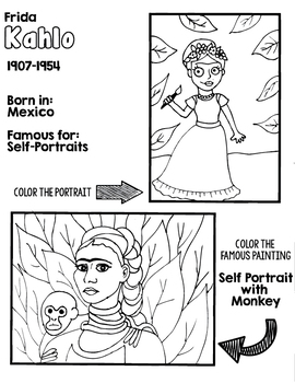 Little artists coloring page