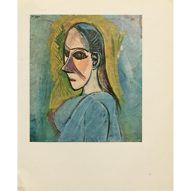 Circa after pablo picasso womans head full color print from italy