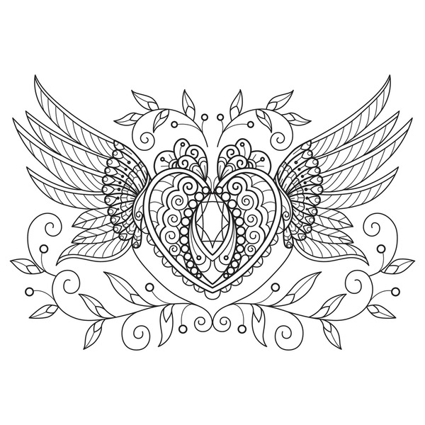 Coloring page feathers mãs de vectores de stock y arte vectorial con licencia libres de regalãas