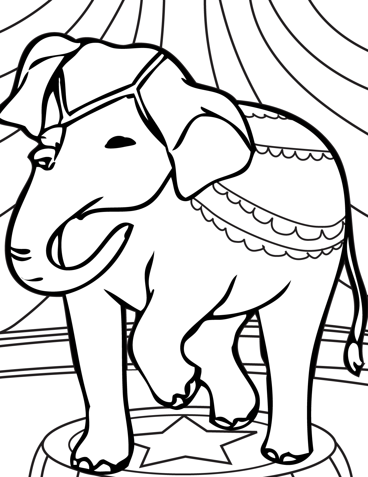 Free printable elephant coloring pages for kids