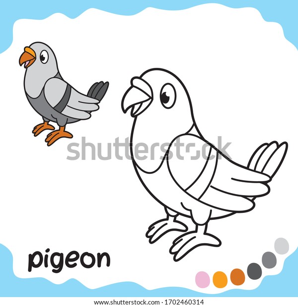 Hojas para colorear mascotas para niãos vector de stock libre de regalãas