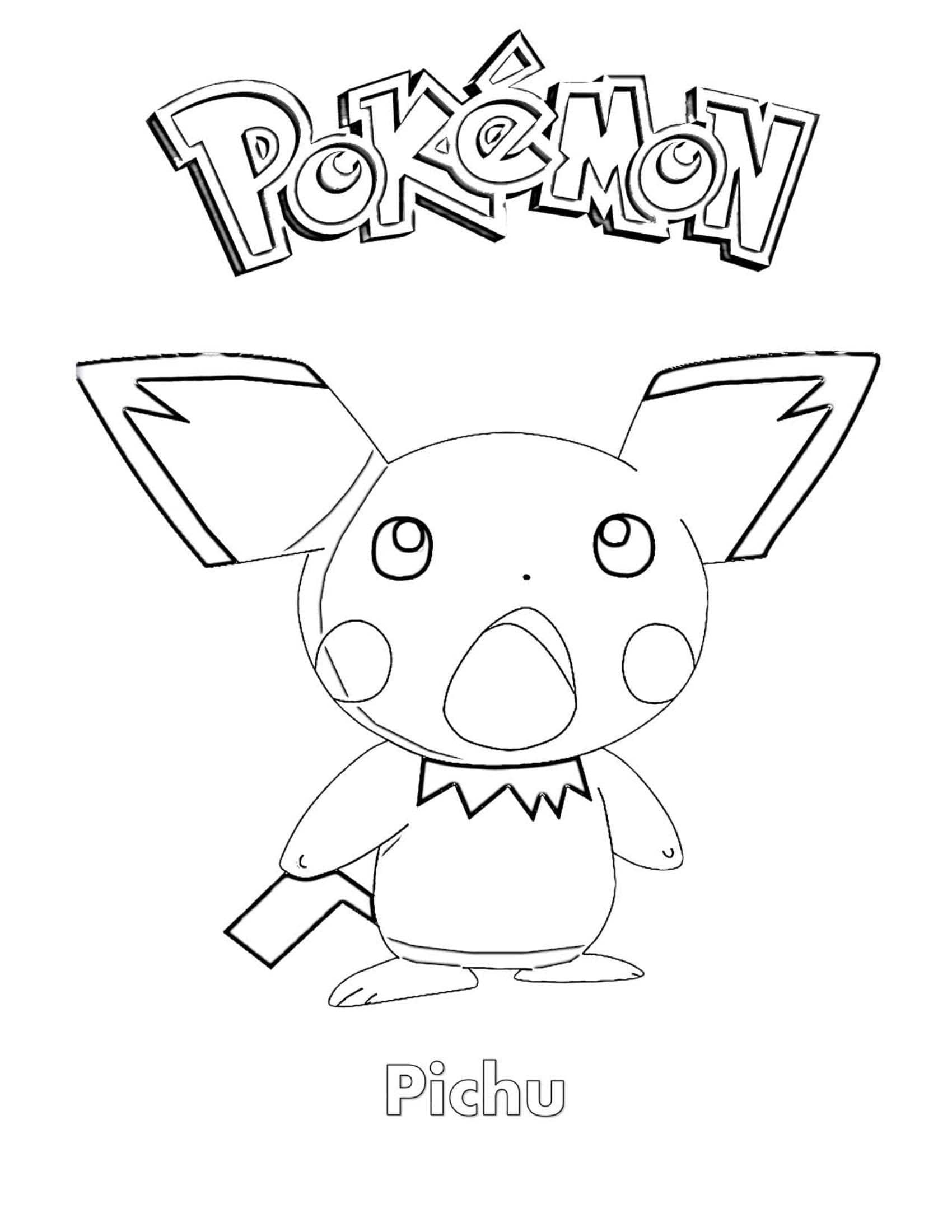 Pichu coloring pages