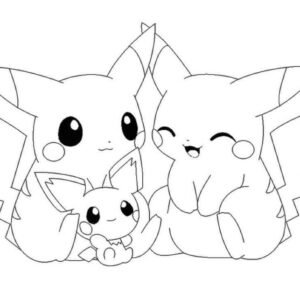 Pichu coloring pages printable for free download